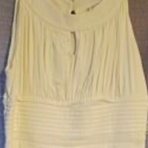 Ashley Stewart new Cream Layered Bodycon Midi Dress